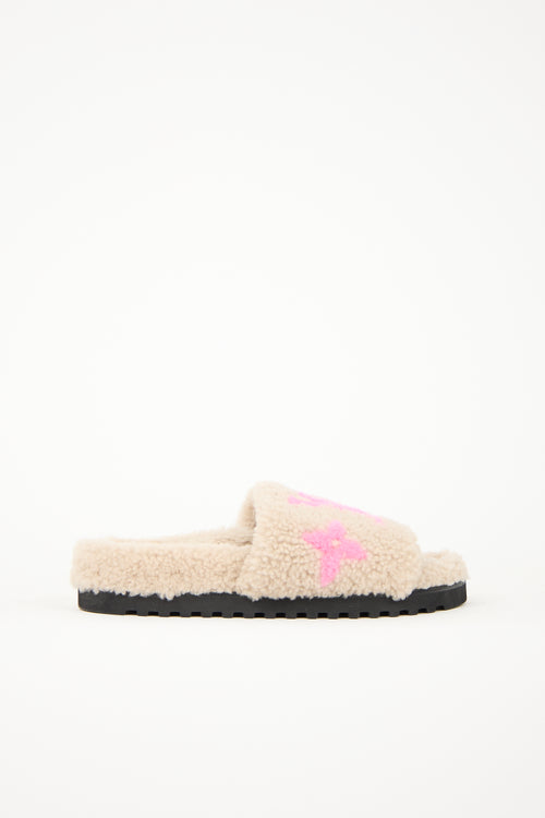 Louis Vuitton Shearling Bom Dia Slide