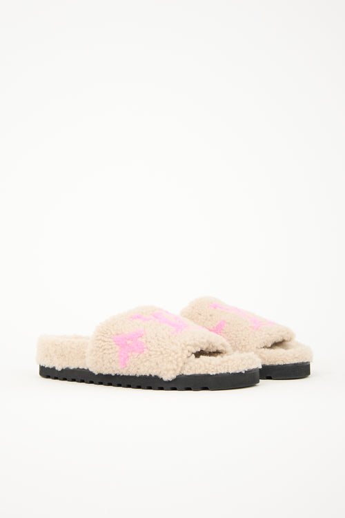 Louis Vuitton Shearling Bom Dia Slide