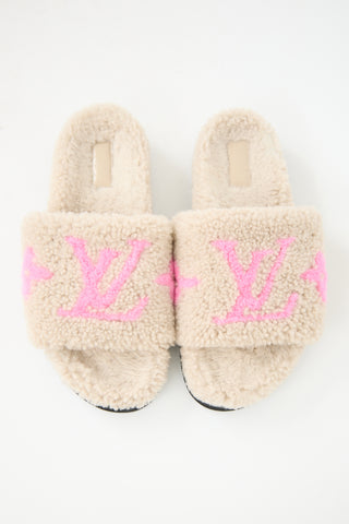 Louis Vuitton Shearling Bom Dia Slide