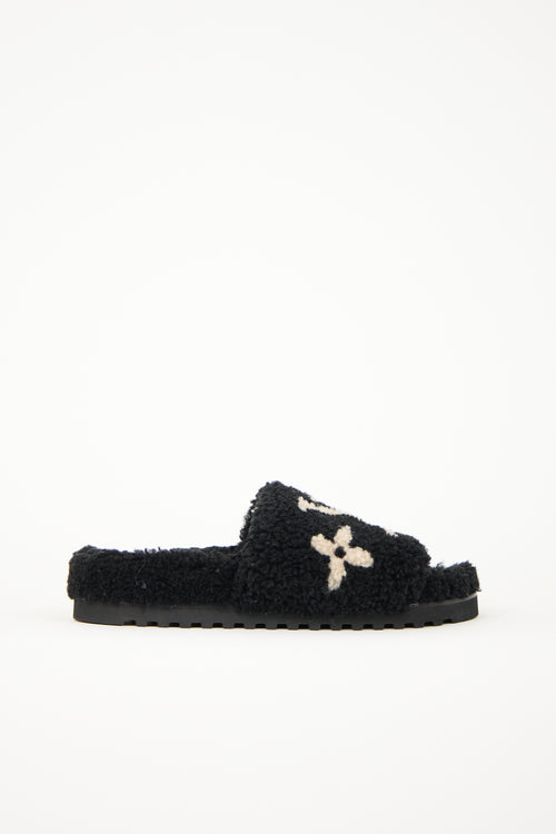 Louis Vuitton Shearling Bom Dia Slide