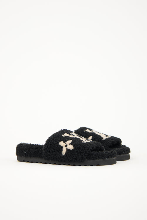 Louis Vuitton Shearling Bom Dia Slide