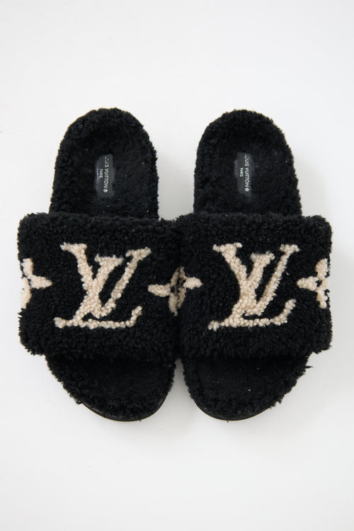 Louis Vuitton Shearling Bom Dia Slide