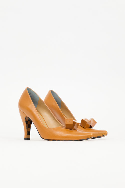 Louis Vuitton Leather Cube Pump