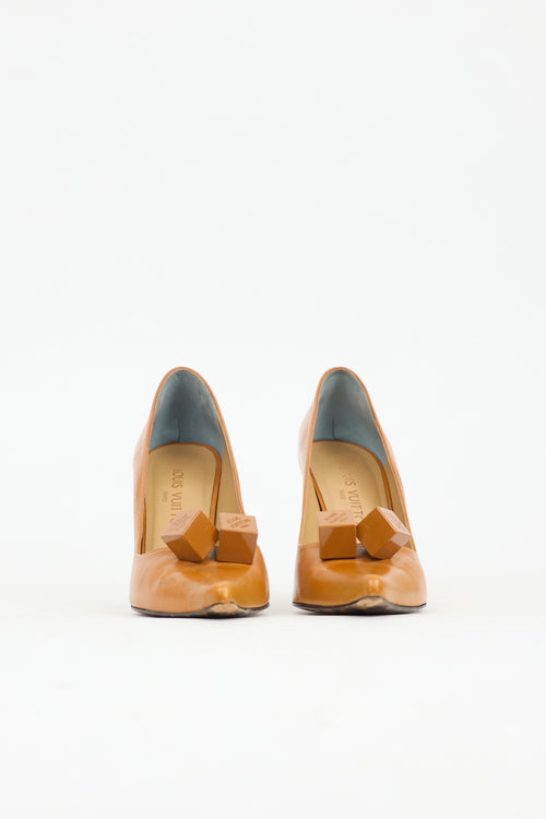 Louis Vuitton Leather Cube Pump