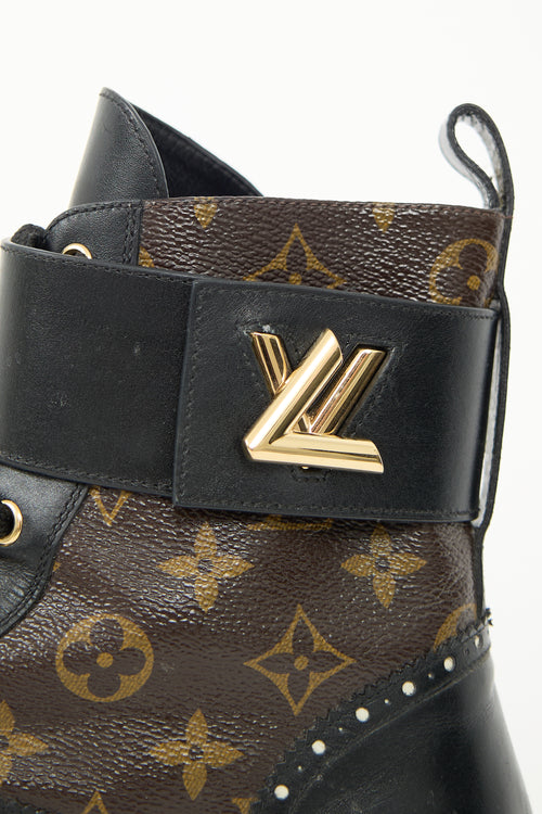 Louis Vuitton Leather LV Monogram Boot