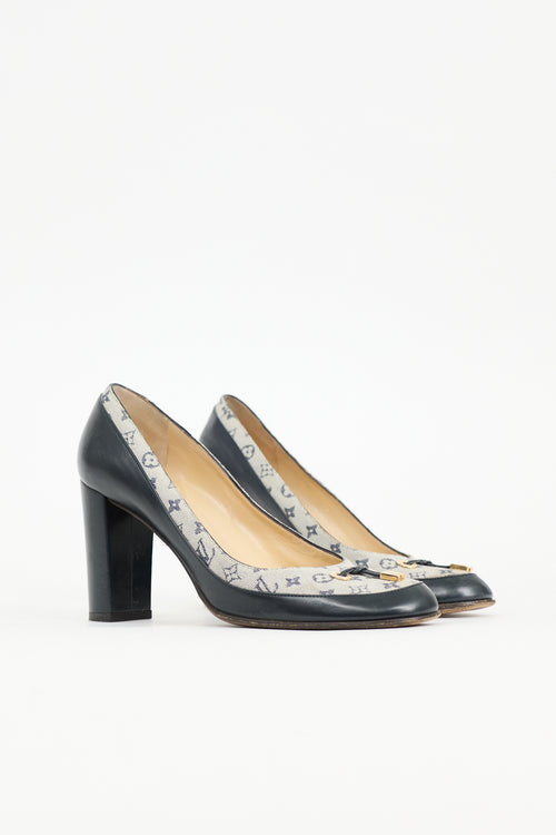 Louis Vuitton Mini Lin Monogram Pump