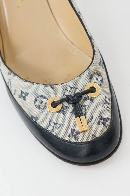 Louis Vuitton Mini Lin Monogram Pump