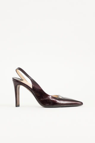 Louis Vuitton Patent Leather Slingback Heel