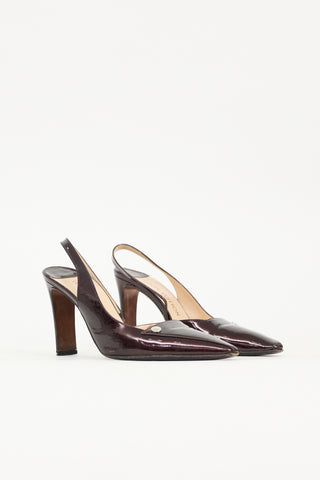 Louis Vuitton Patent Leather Slingback Heel