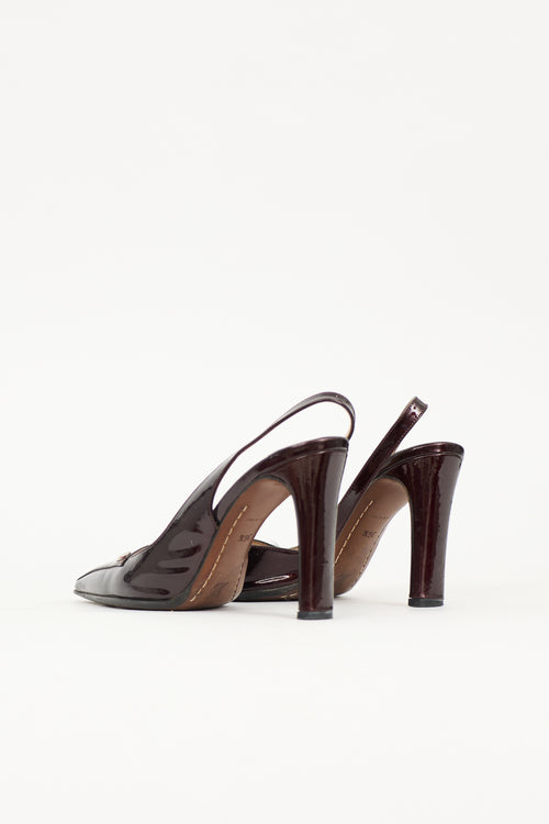 Louis Vuitton Patent Leather Slingback Heel