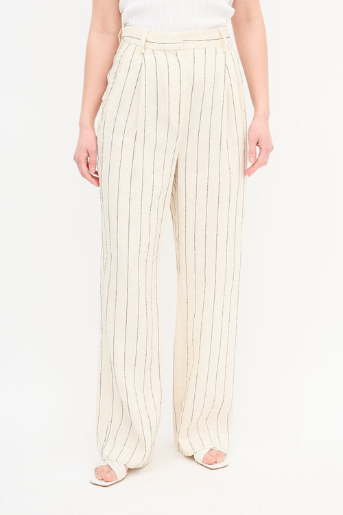 Loulou Studio Enyo Striped Straight Leg Trousers