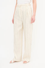 Loulou Studio Enyo Striped Straight Leg Trousers