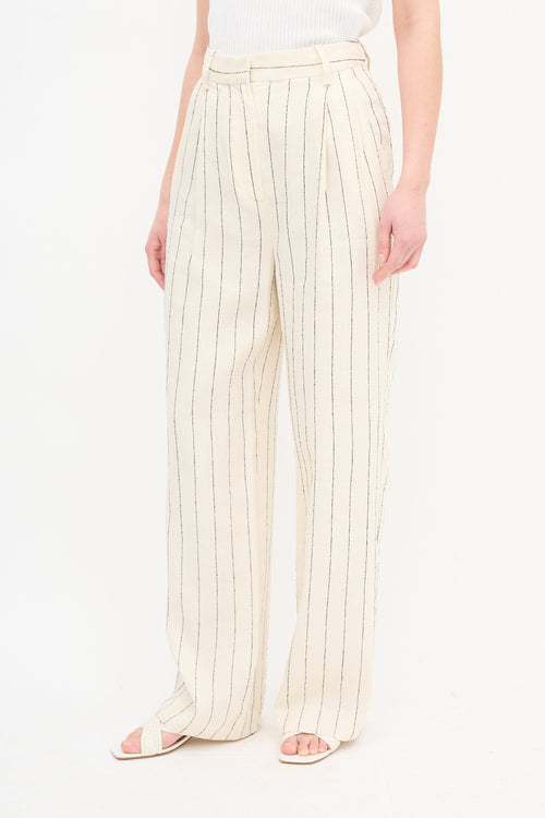 Loulou Studio Enyo Striped Straight Leg Trousers