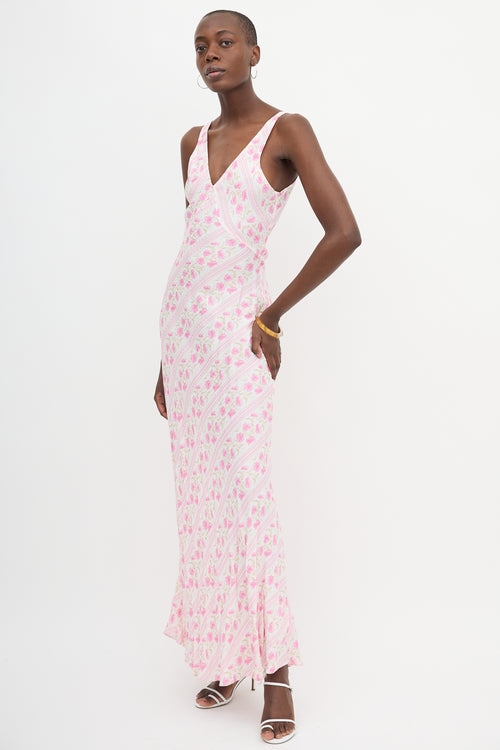 LoveShackFancy Floral Iliana Slip Dress