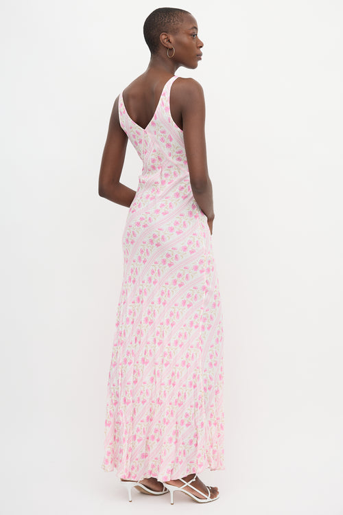 LoveShackFancy Floral Iliana Slip Dress