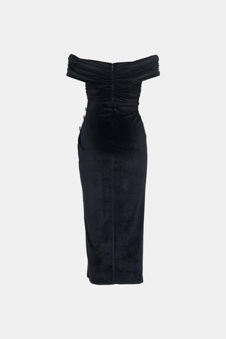 LPA Velvet Off Shoulder Dress