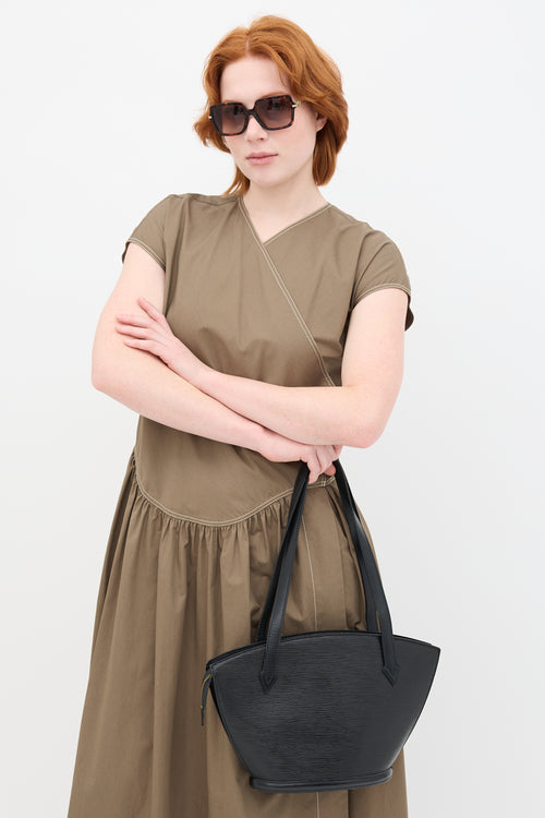 Louis Vuitton Black Epi Leather Saint Jacques PM Bag