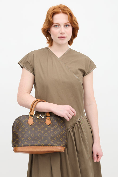 Louis Vuitton 1996 Brown Monogram Canvas Alma PM Bag