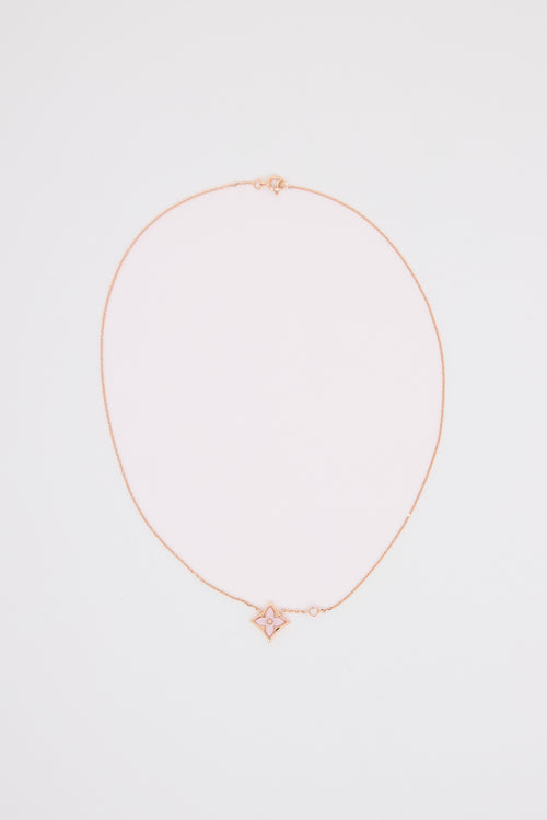 Louis Vuitton 18K Rose Gold and Diamond Color Blossom BB Star Necklace