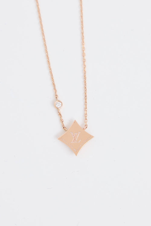 Louis Vuitton 18K Rose Gold and Diamond Color Blossom BB Star Necklace