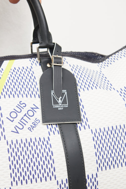 Louis Vuitton Black & White Damier Azur Latitude Keepall Bag