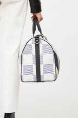 Louis Vuitton Black & White Damier Azur Latitude Keepall Bag