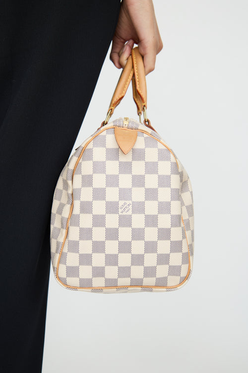 Louis VuittonCream Damier Azure Speedy Bag