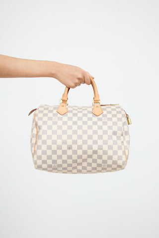 Cream Damier Azure Speedy Bag