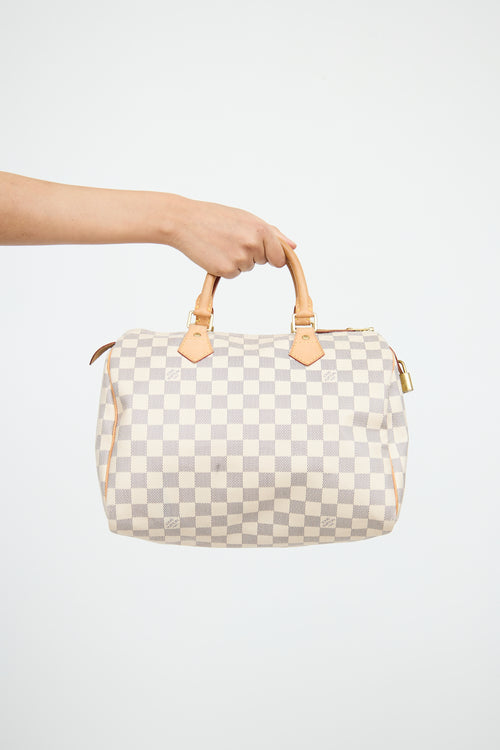 Cream Damier Azure Speedy Bag