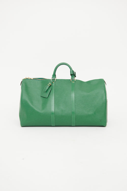 Louis Vuitton Green Epi Keepall 50 Duffle Bag