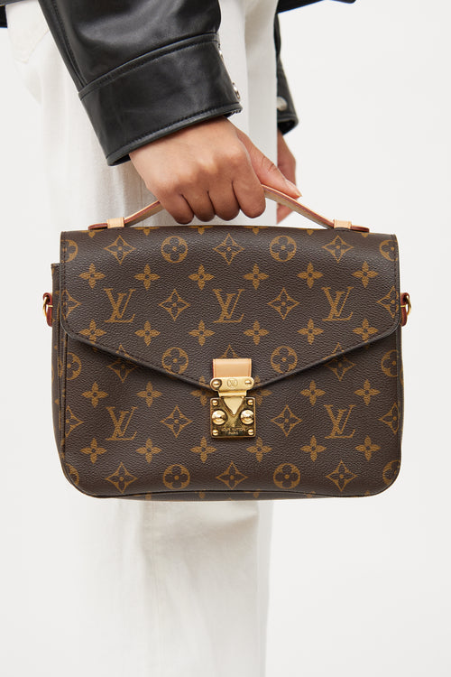 Louis Vuitton Brown Monogram Pochette Metis Bag