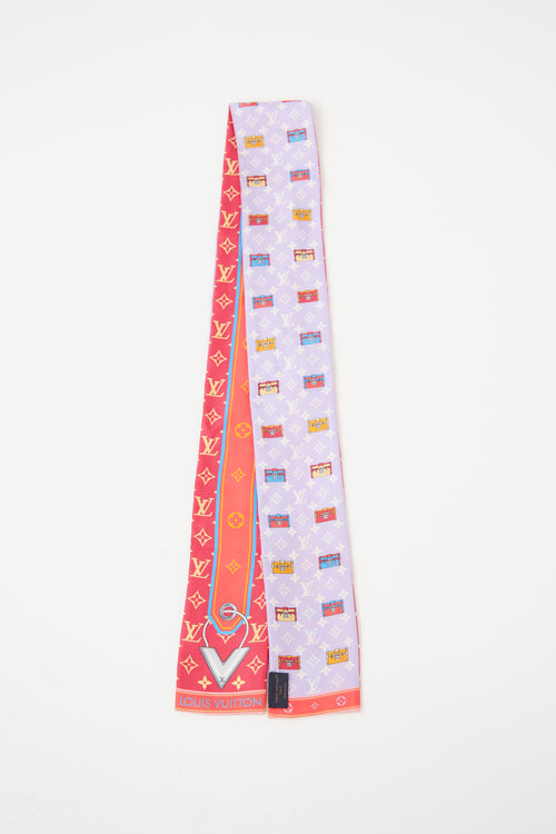 Louis Vuitton Lilac Minimalle Bandeau Scarf