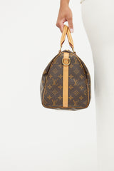 Louis Vuitton Brown Speedy 30 Bandouliere Monogram Bag