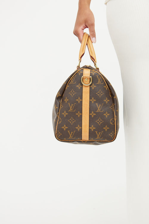 Louis Vuitton Brown Speedy 30 Bandouliere Monogram Bag