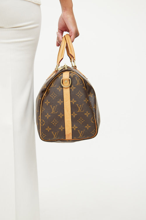Louis Vuitton Brown Speedy 30 Bandouliere Monogram Bag