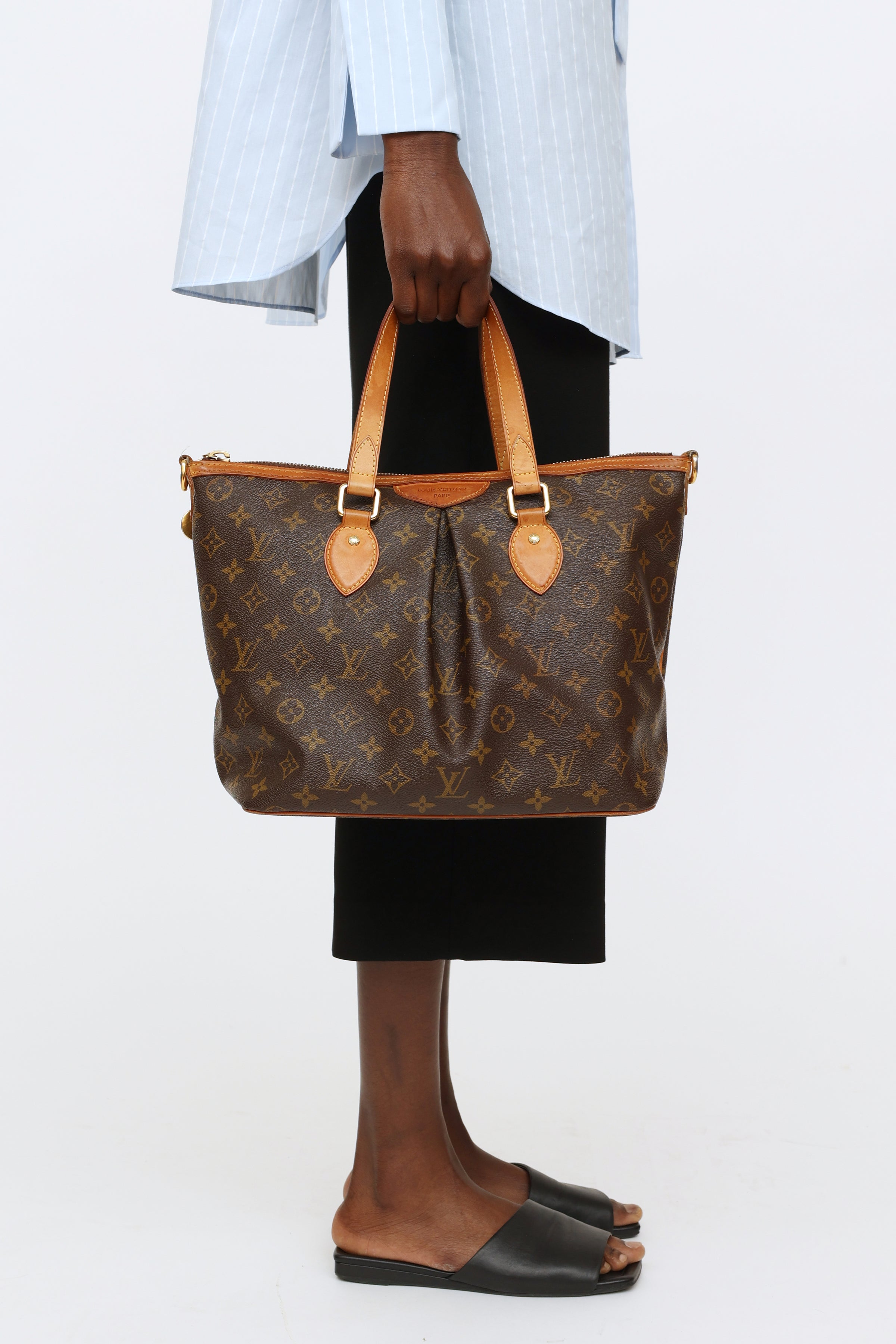 Louis Vuitton // 2010 Brown Monogram Palermo PM Tote Bag – VSP Consignment
