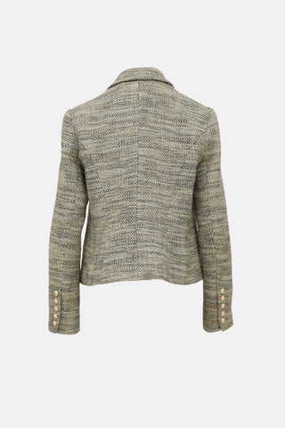 L'Agence Tweed Double Breasted Blazer