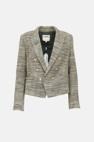 L'Agence Tweed Double Breasted Blazer
