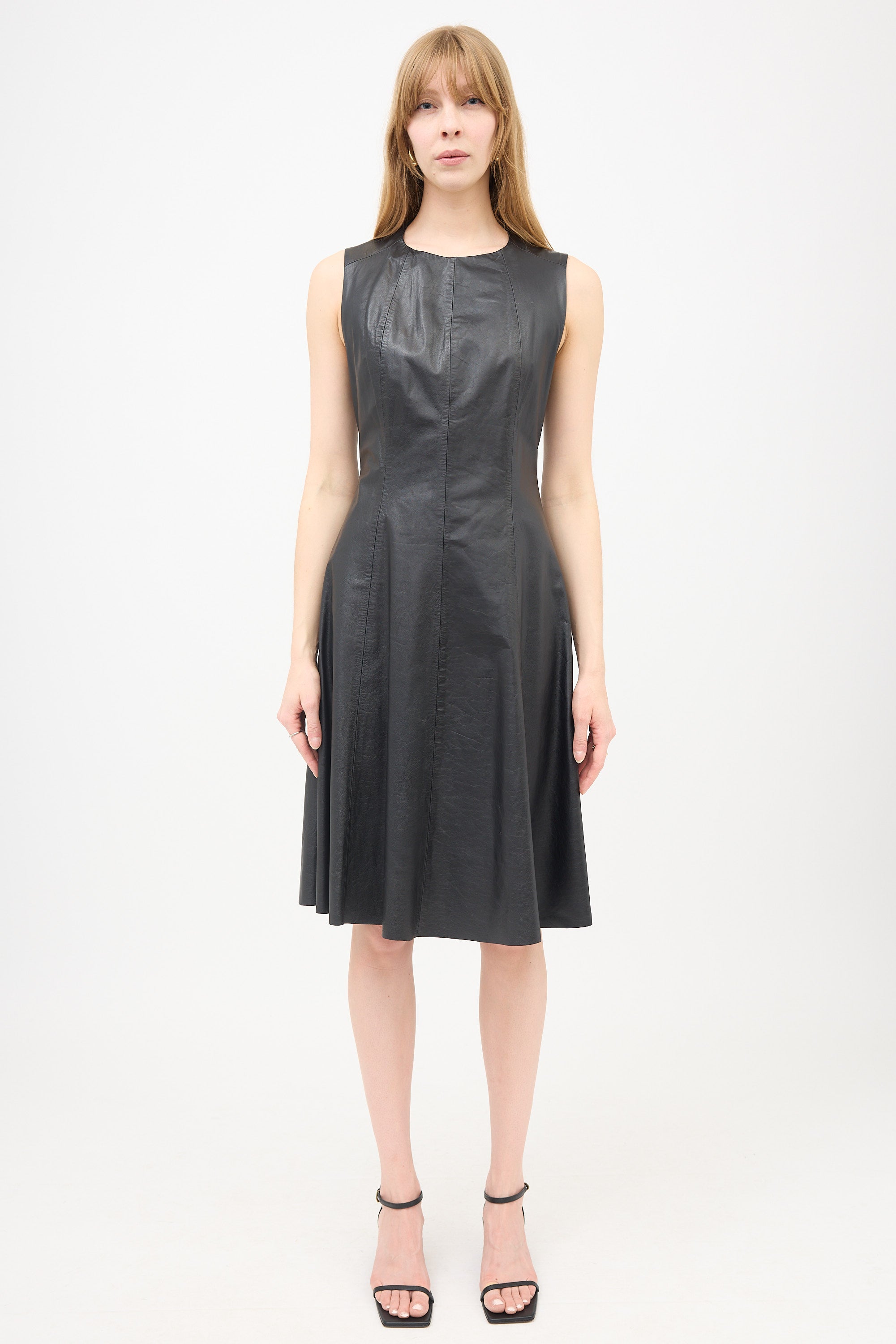 l agence leather dress L'AGENCE Ronin Faux Leather Mini Dress