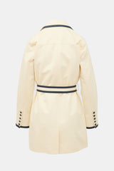 L'Agence Leather Trim Toru Trench Coat