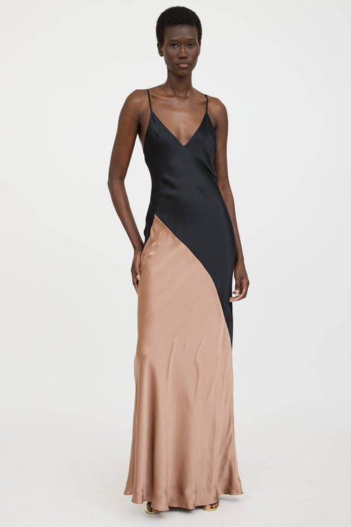 L'AgenceSilk Colourblock Dress