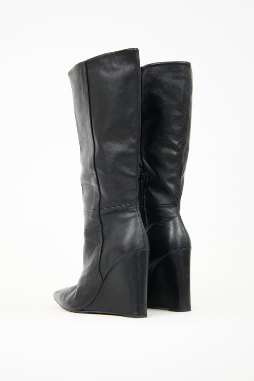 L'Intervalle Black Leather Heritage Boot