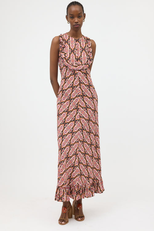 La DoubleJ Printed Frilly Dress