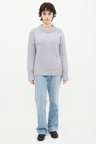 La Ligne Grey Wool & Cashmere Knit Sweater