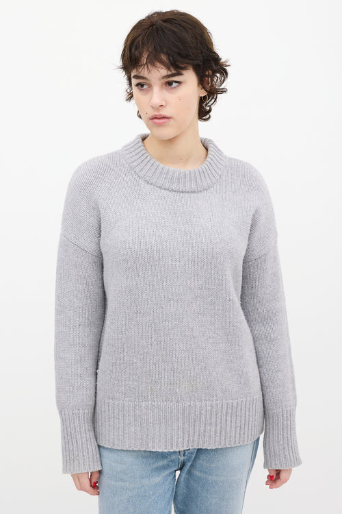 La Ligne Grey Wool & Cashmere Knit Sweater