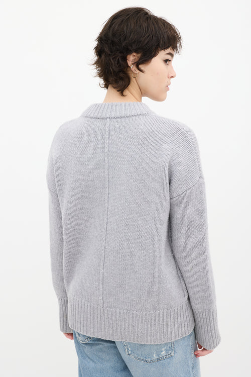 La Ligne Grey Wool & Cashmere Knit Sweater