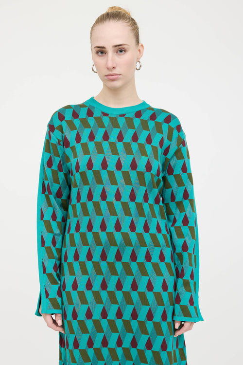 La DoubleJ Knit Geometric Dress