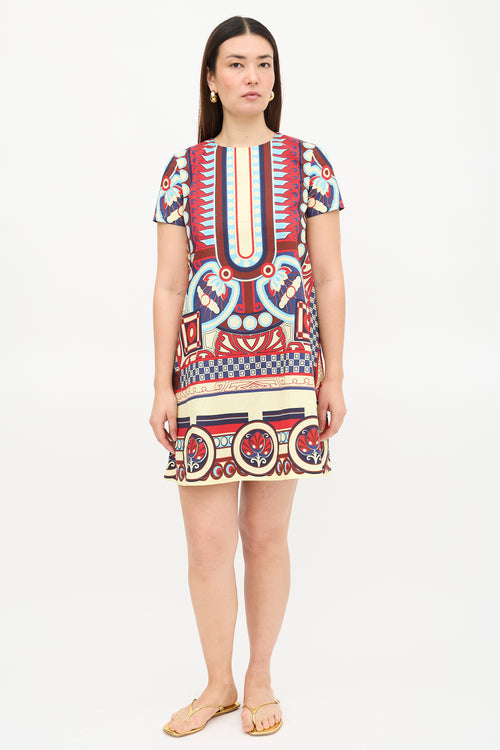 La DoubleJ Patterned Mini Swing Dress