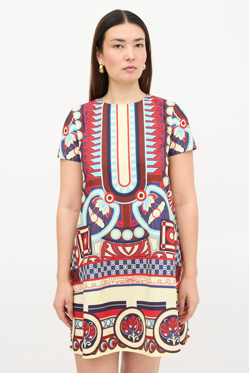 La DoubleJ Patterned Mini Swing Dress