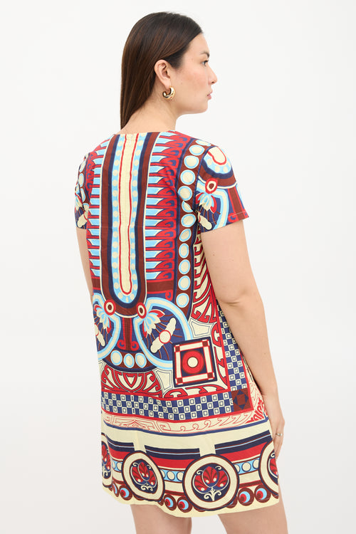 La DoubleJ Patterned Mini Swing Dress